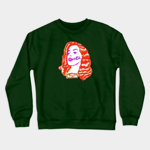 Cigarette Sweetheart Records - Bombshell print Crewneck Sweatshirt by stuffbyskelface